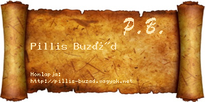 Pillis Buzád névjegykártya